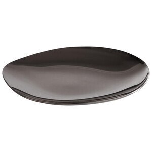 Teller, 4er Set PEBBLES 9 x 9 cm, H: 1 cm Gunmetal-Look Assheuer & Pott