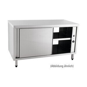 Durchreicheschrank mit Schiebetüren beheizt Maße:1400x700x850 mm Cookmax orange