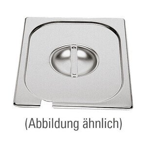 Deckel GN 1/1, Edelstahl mit Löffelaussc Cookmax black