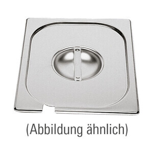 Deckel GN 1/2, Edelstahl mit Löffelaussc 325 x 265 Cookmax black