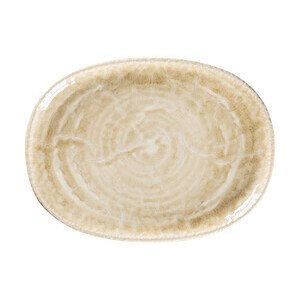 Platte coup 25x18cm oval Rakstone Krush beige RAK