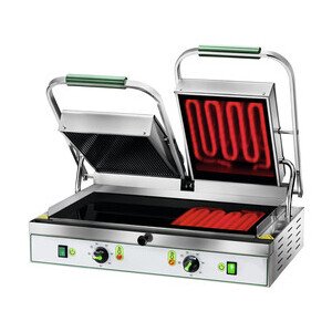 Glaskeramik-Kontaktgrill oben + unten glatt Cookmax black