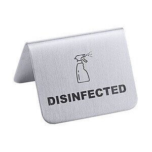 Schild Disinfected Contacto