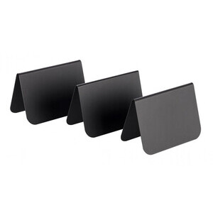 Tischaufsteller 10er Set 7,5 x 3,5 x 5 cm PVC schwarz Assheuer & Pott
